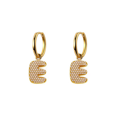 Orecchini Abc New  Lettera E Oro