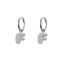 Orecchini Abc New  Lettera F Argento