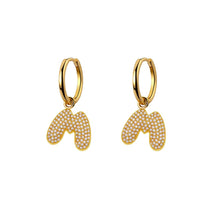 Orecchini Abc New  Lettera M Oro