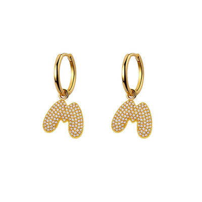 Orecchini Abc New  Lettera M Oro