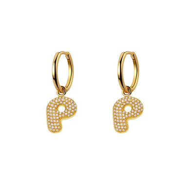 Orecchini Abc New  Lettera P Oro