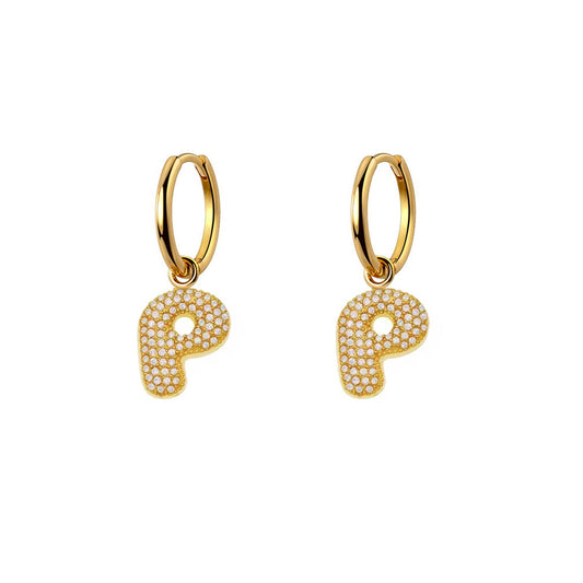Orecchini Abc New  Lettera P Oro