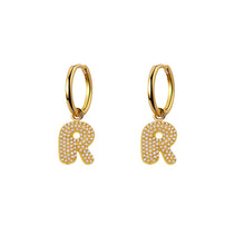 Orecchini Abc New  Lettera R Oro