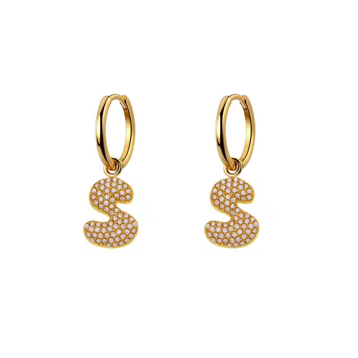 Orecchini Abc New  Lettera S Oro