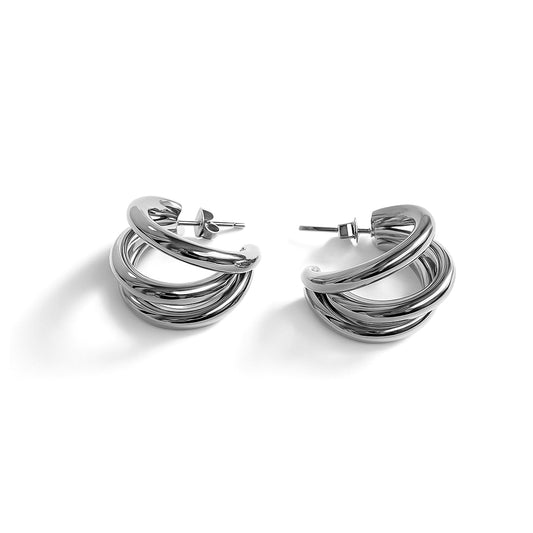Orecchini cerchietti argento