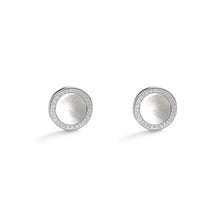 Orecchini bottone argento