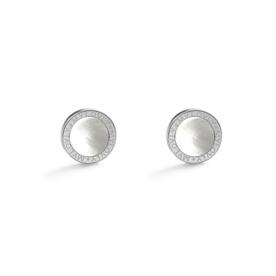 Orecchini bottone argento